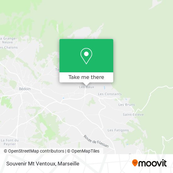 Souvenir Mt Ventoux map