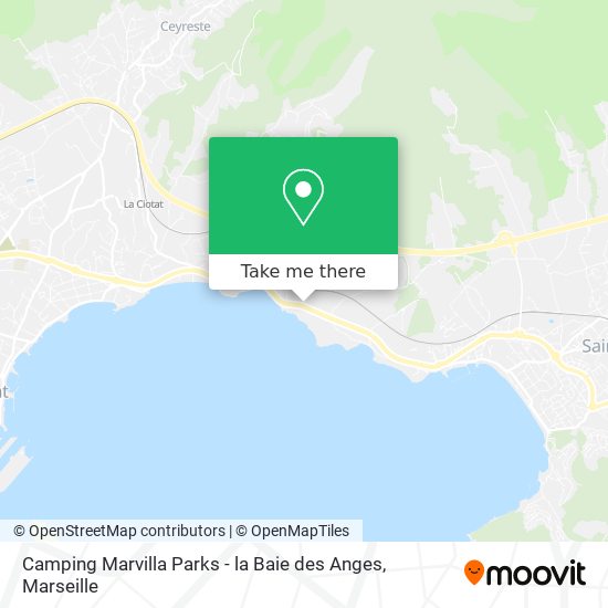 Mapa Camping Marvilla Parks - la Baie des Anges