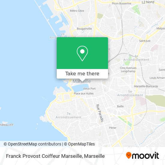 Franck Provost Coiffeur Marseille map