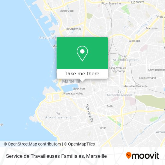 Service de Travailleuses Familiales map