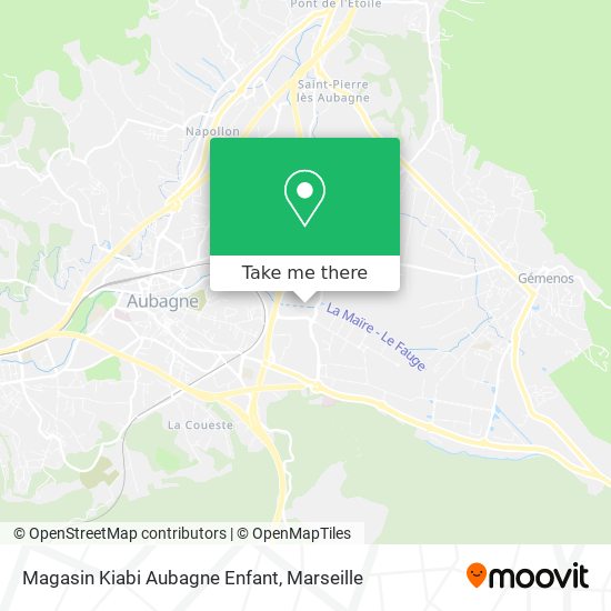 Magasin Kiabi Aubagne Enfant map