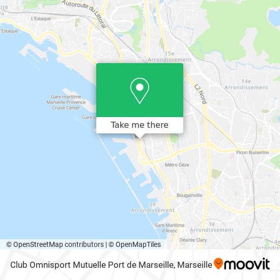 Club Omnisport Mutuelle Port de Marseille map