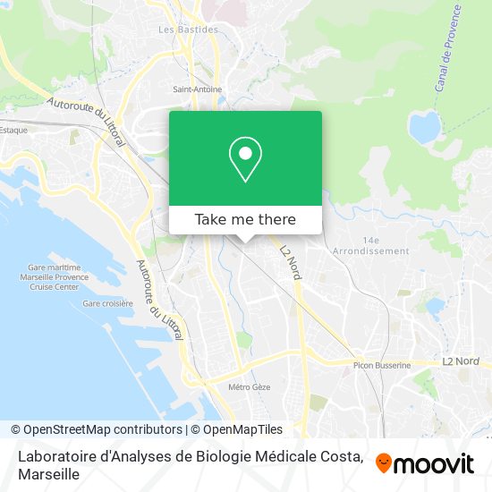 Laboratoire d'Analyses de Biologie Médicale Costa map