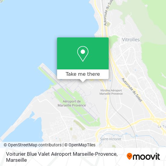 Voiturier Blue Valet Aéroport Marseille-Provence map
