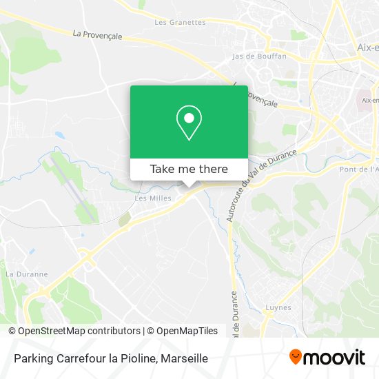 Mapa Parking Carrefour la Pioline