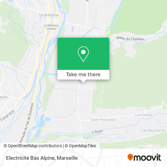 Electricite Bas Alpine map