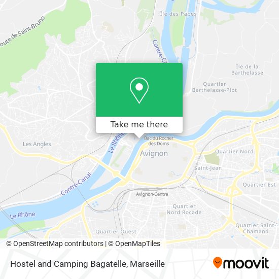 Hostel and Camping Bagatelle map