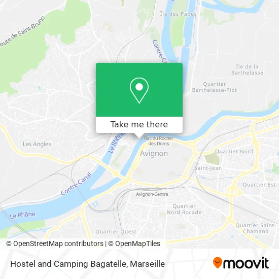 Hostel and Camping Bagatelle map