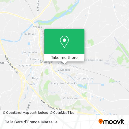 De la Gare d'Orange map