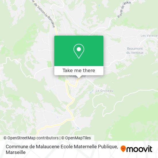 Commune de Malaucene Ecole Maternelle Publique map