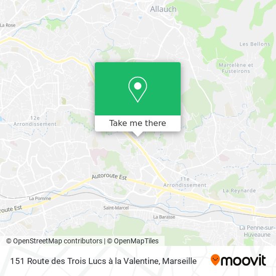 151 Route des Trois Lucs à la Valentine map