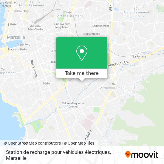 Station de recharge pour véhicules électriques map