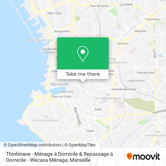 Thinhinane - Ménage à Domicile & Repassage à Domicile - Wecasa Ménage map