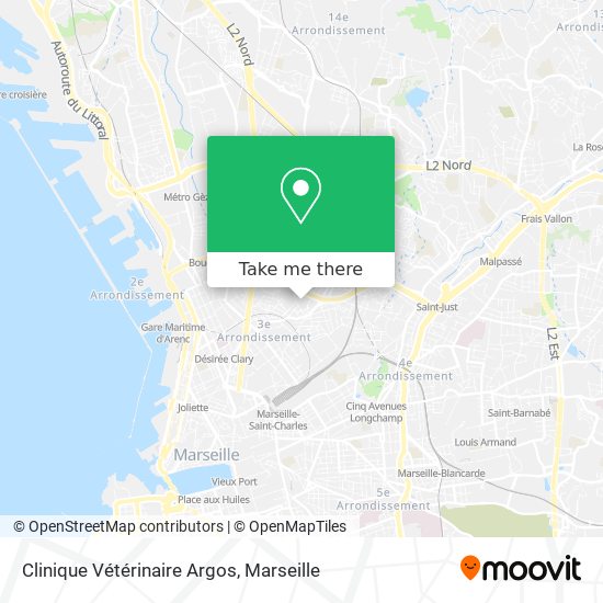 Clinique Vétérinaire Argos map