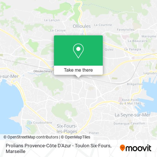 Prolians Provence-Côte D'Azur - Toulon Six-Fours map