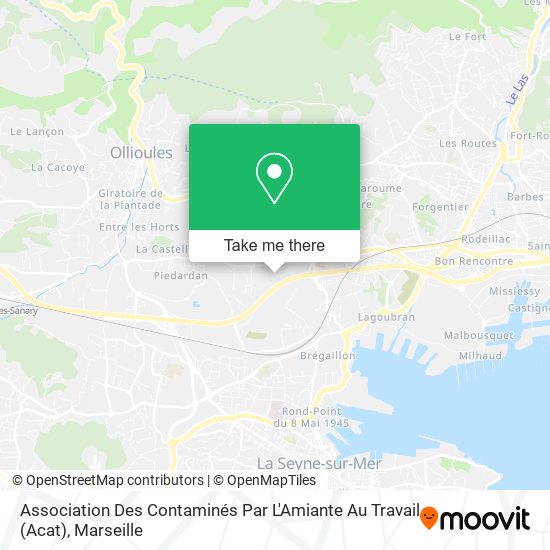 Association Des Contaminés Par L'Amiante Au Travail (Acat) map