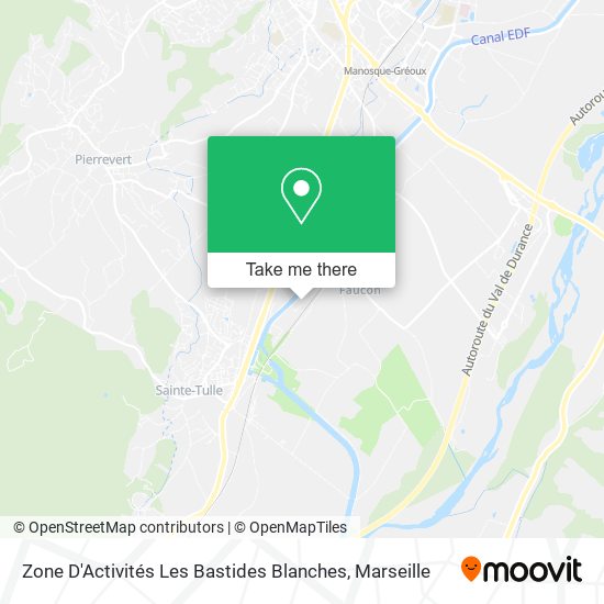Zone D'Activités Les Bastides Blanches map