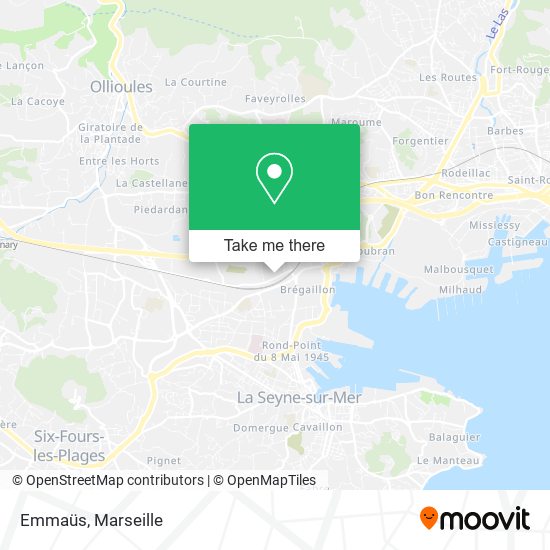 Emmaüs map