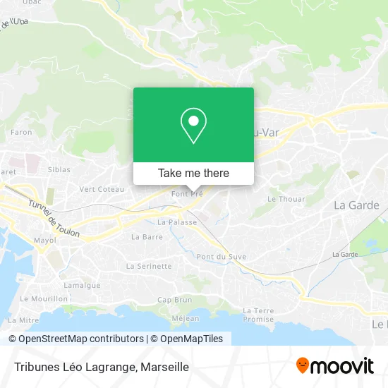 Tribunes Léo Lagrange map