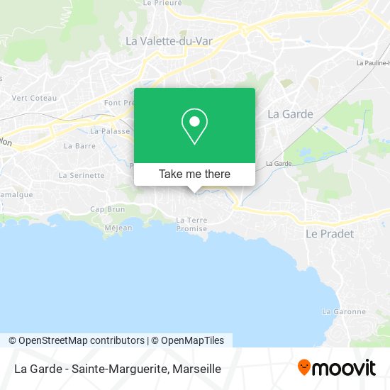 La Garde - Sainte-Marguerite map