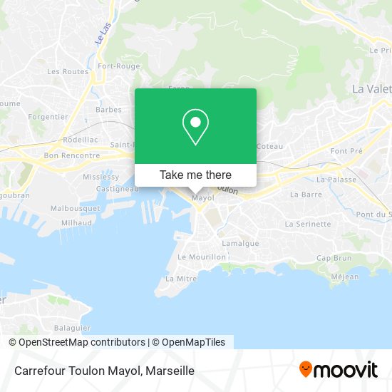 Carrefour Toulon Mayol map