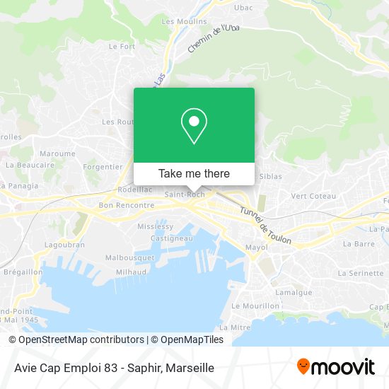 Avie Cap Emploi 83 - Saphir map