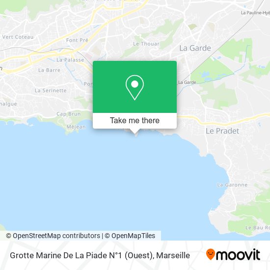 Grotte Marine De La Piade N°1 (Ouest) map