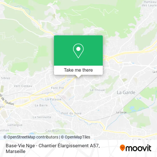Base-Vie Nge - Chantier Élargissement A57 map