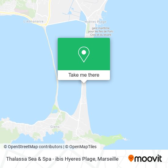 Thalassa Sea & Spa - ibis Hyeres Plage map