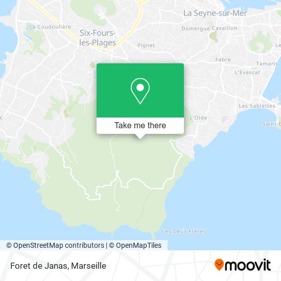 Foret de Janas map