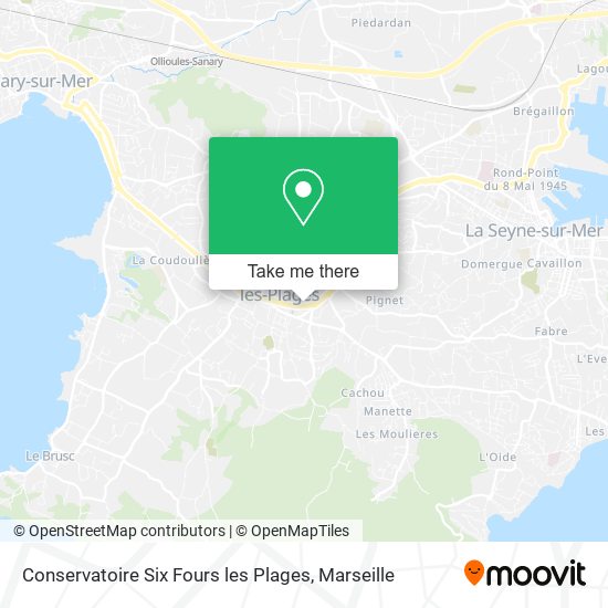 Conservatoire Six Fours les Plages map