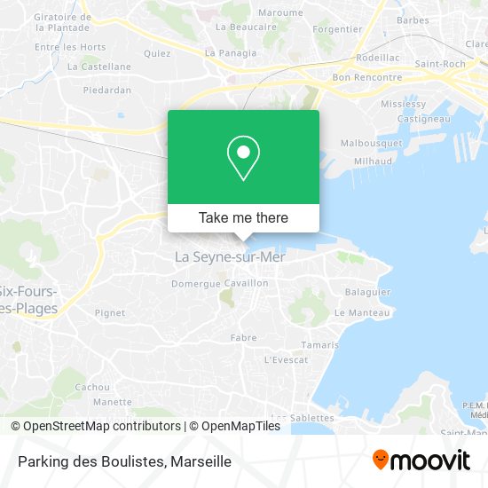 Parking des Boulistes map