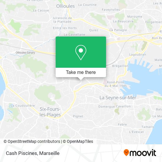 Cash Piscines map