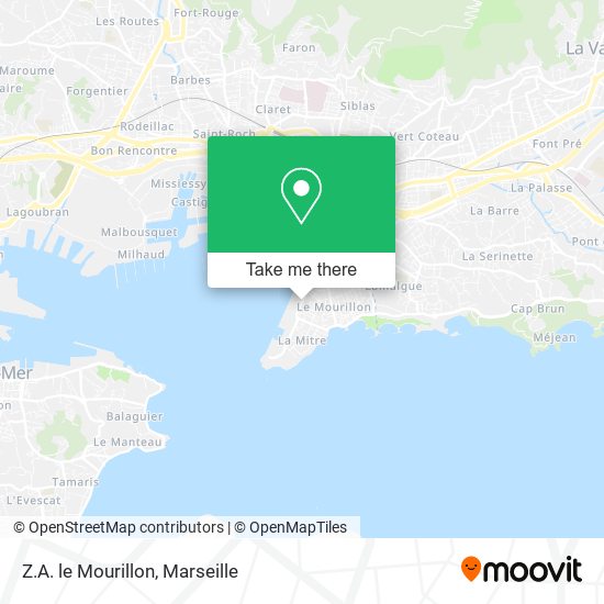 Z.A. le Mourillon map