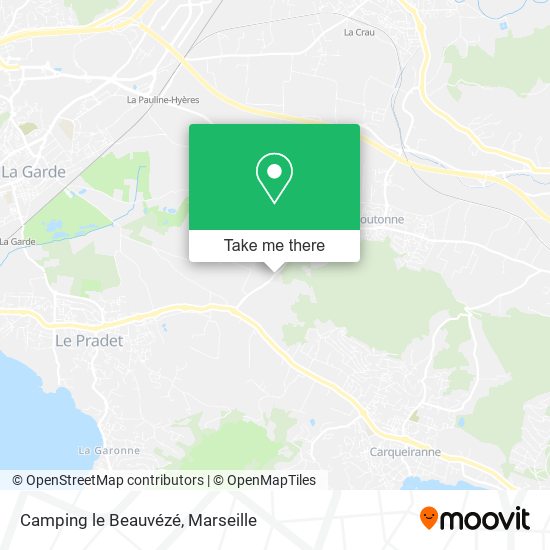 Camping le Beauvézé map