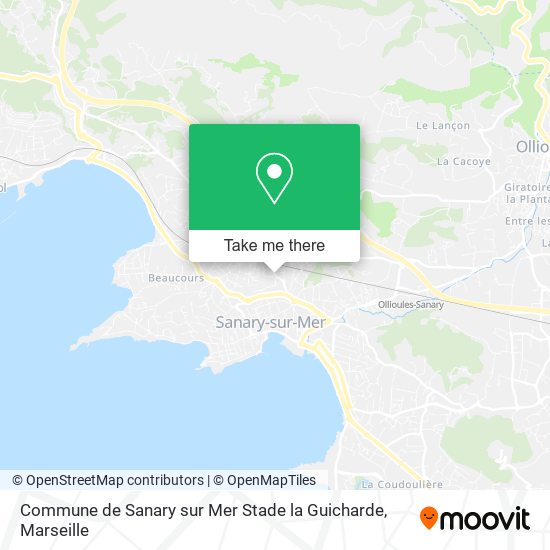 Commune de Sanary sur Mer Stade la Guicharde map