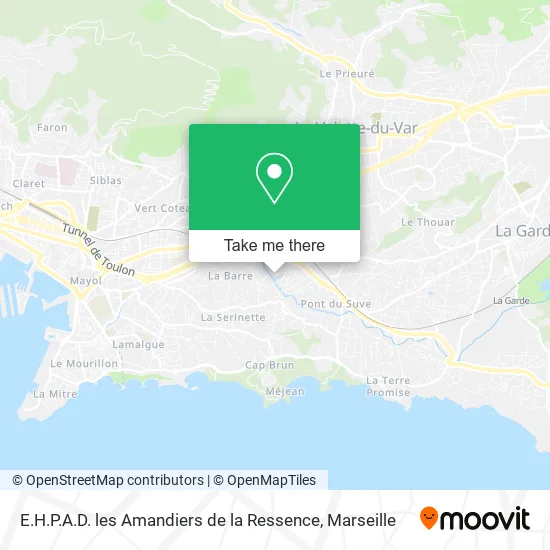 E.H.P.A.D. les Amandiers de la Ressence map