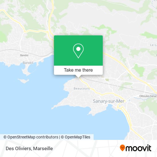 Des Oliviers map