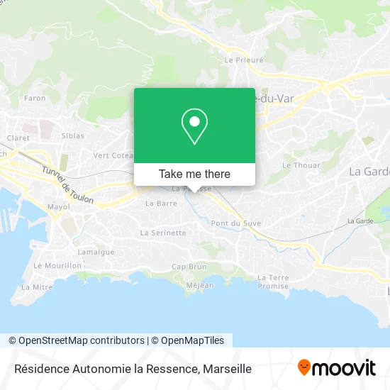 Résidence Autonomie la Ressence map