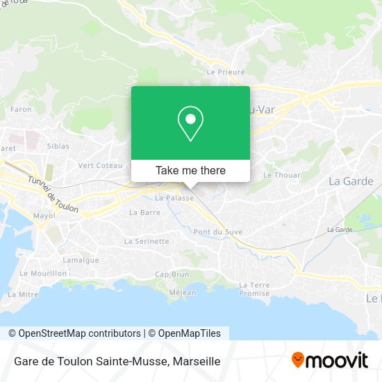 Gare de Toulon Sainte-Musse map