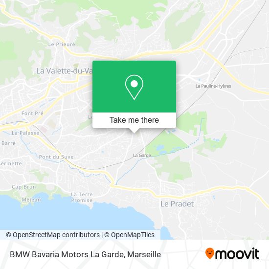 BMW Bavaria Motors La Garde map