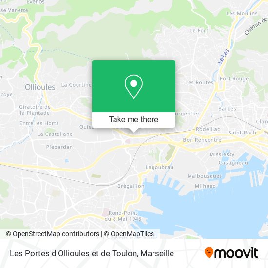 Les Portes d'Ollioules et de Toulon map