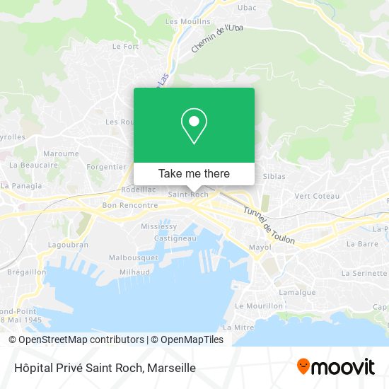 Hôpital Privé Saint Roch map