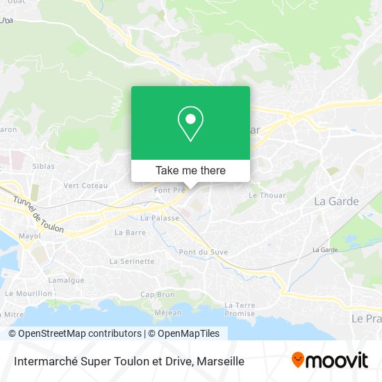 Intermarché Super Toulon et Drive map
