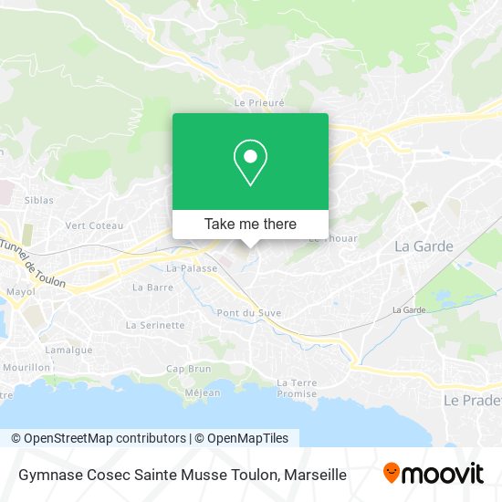 Gymnase Cosec Sainte Musse Toulon map