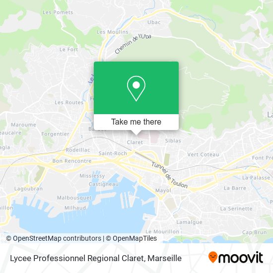 Lycee Professionnel Regional Claret map