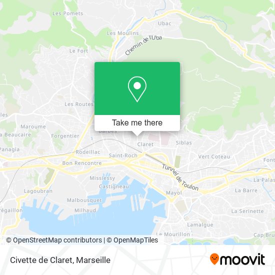 Civette de Claret map