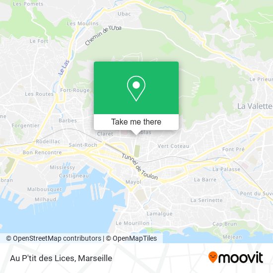 Au P'tit des Lices map