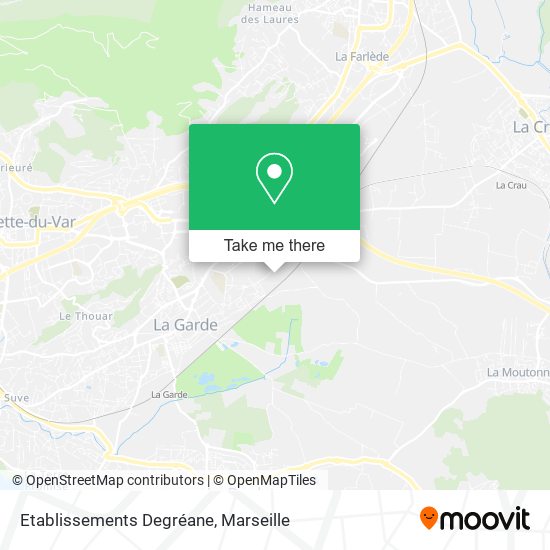 Etablissements Degréane map