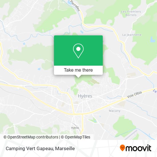 Camping Vert Gapeau map